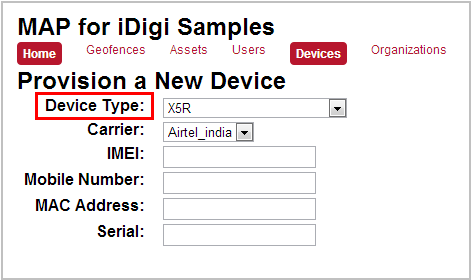 Provision Device Type